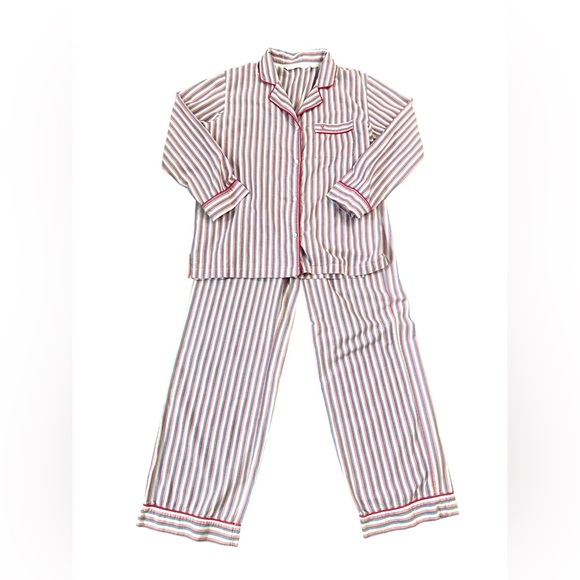 Victoria’s Secrets Pink and Purple Stripped Pijama Set Small Long - Picture 6 of 9